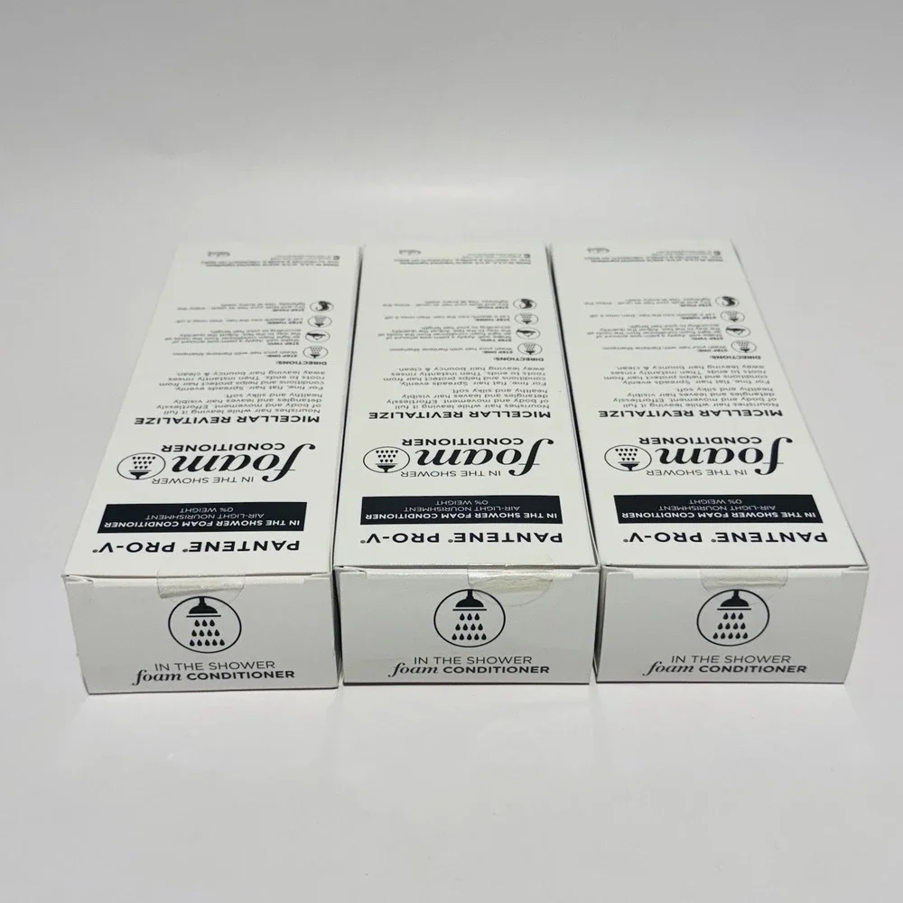 (3) Pantene Pro-V Micellar Revitalize In The‎ Shower Foam Conditioner NIB